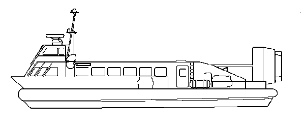 Diagrams of the AP1-88 hovercraft - AP1-88 Side General Arrangement (HoverWork).