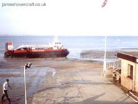 AP1-88 hovercraft - Courier, seen here at Ryde after being purchased and shipped from Hovertravel Australia. Since this picture, Courier has been used in Spain and America on passenger runs (Photo: David Ingham)