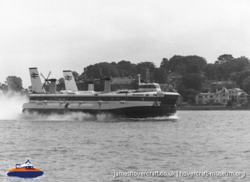 SRN4 The Princess Anne (GH-2007) with Mark 2 skirt -   (submitted by The <a href='http://www.hovercraft-museum.org/' target='_blank'>Hovercraft Museum Trust</a>).
