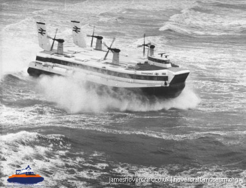 SRN4 The Princess Margaret (GH-2006) with Mark 2 skirt -   (submitted by The <a href='http://www.hovercraft-museum.org/' target='_blank'>Hovercraft Museum Trust</a>).