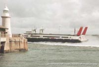 SRN4 hovercraft departing Dover -   (submitted by The <a href='http://www.hovercraft-museum.org/' target='_blank'>Hovercraft Museum Trust</a>).