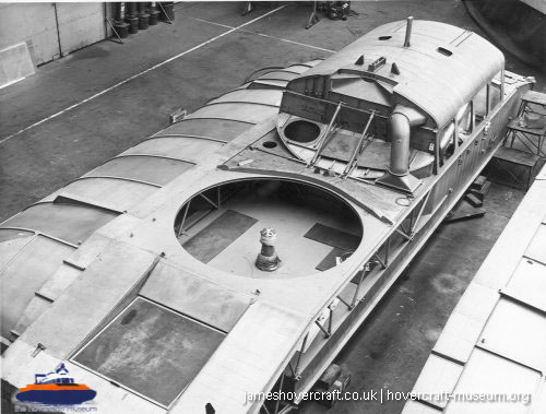 SRN5 being built at Cowes -   (The <a href='http://www.hovercraft-museum.org/' target='_blank'>Hovercraft Museum Trust</a>).