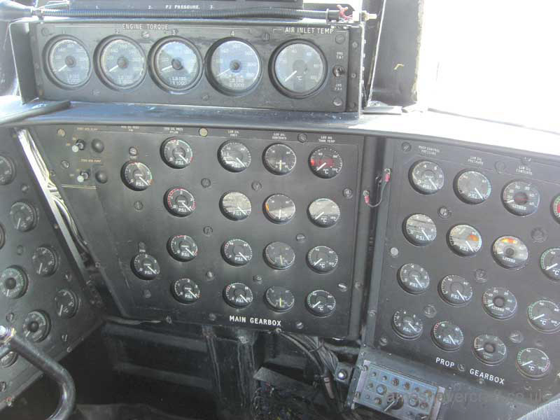 SRN4 at the 2011 Hovershow - Cockpit Engine instruments (James Rowson).