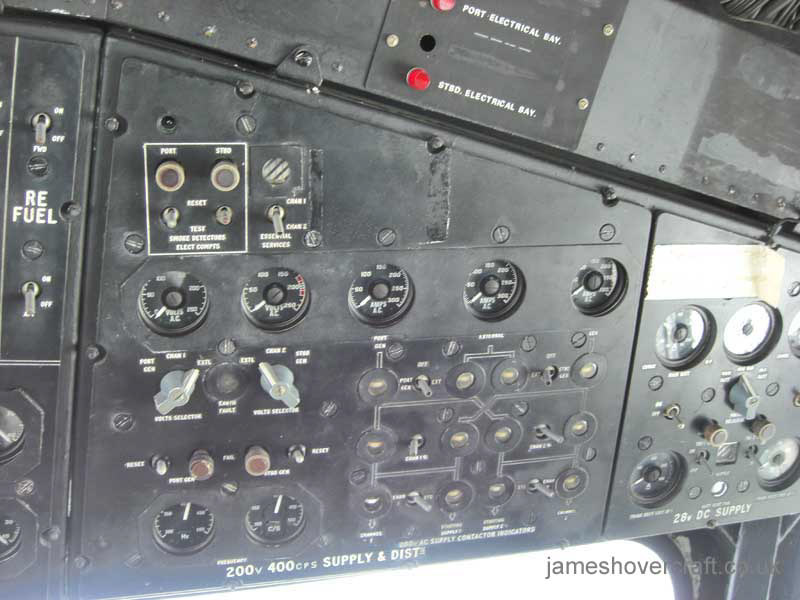 SRN4 at the 2011 Hovershow - Cockpit Electronics overhead panel (James Rowson).