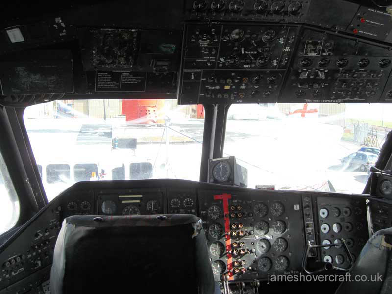 SRN4 at the 2011 Hovershow - Cockpit Main panels from behind the captain's seat (James Rowson).
