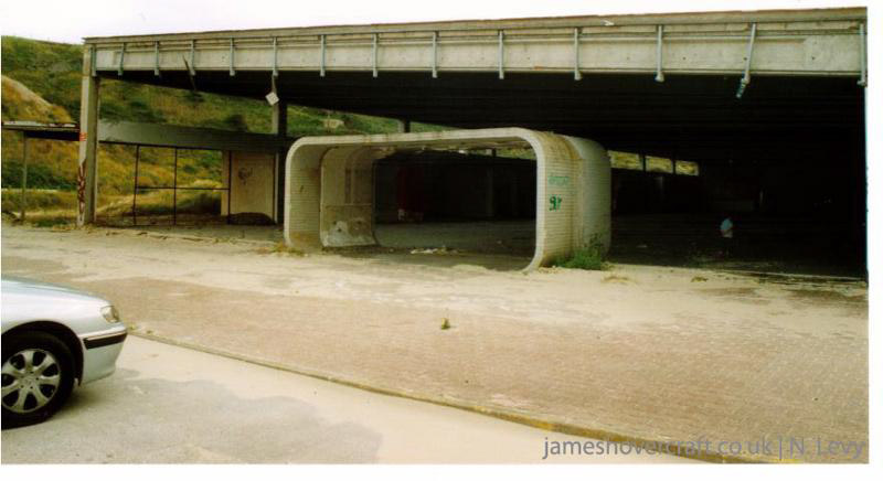 The inside of the derelict Boulogne hoverport - Main entrance to the terminal (submitted by N Levy).