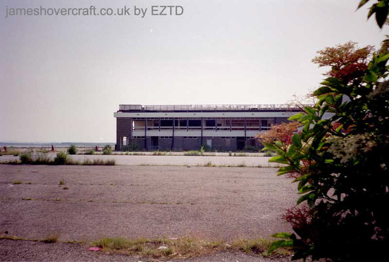 Ramsgate hoverport site, derelict - From the rear carparks, the hoverport terminal building and pad (submitted by EZTD).