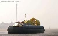 Tiger 12 hovercraft in operation with Hovercraft Rental - Operating on the mudflats off Rhyl ().