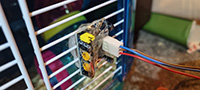 Monitoring Diesel (the Hamster)'s Movements - Motion sensor attached to cage