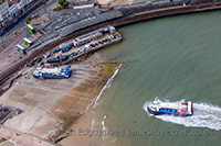 AP1-88 Operations from Ryde, Isle of Wight - AP1-88 hovercraft arriving at Ryde Hoverport from the air