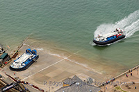 AP1-88 Operations from Ryde, Isle of Wight - AP1-88 hovercraft arriving at Ryde Hoverport from the air