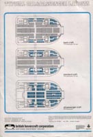 British Hovercraft Corporation brochure advertising their new SRN4 craft - Vehicle and seating arrangements