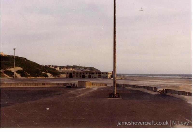 Comparing Boulogne hoverport in 2005 with the buildings as they used to be - 2003 - Hoverpad in 2003, devoid of hovercraft (credit: N Levy).