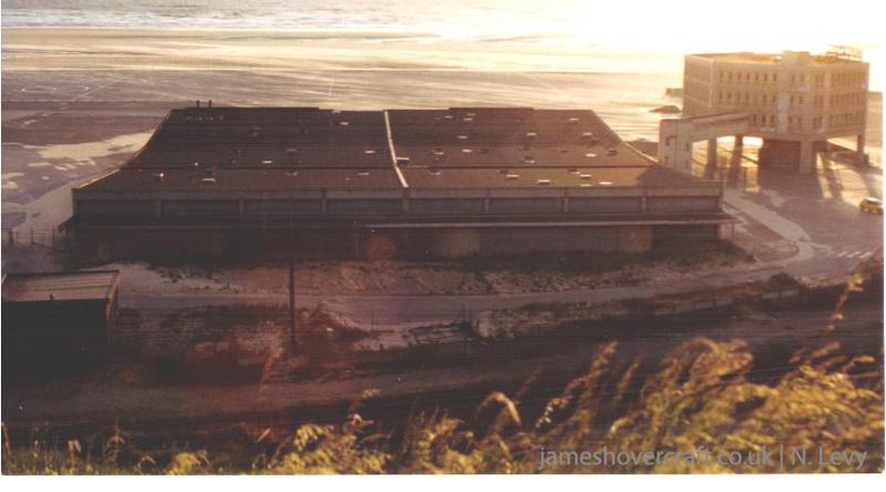 Comparing Boulogne hoverport in 2005 with the buildings as they used to be - 2005 - Boulogne hoverport as viewed from the hills East of it (credit: N Levy).