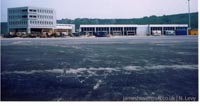 Comparing Boulogne hoverport in 2005 with the buildings as they used to be - 1979 - Front of terminal buildings