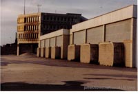 Comparing Boulogne hoverport in 2005 with the buildings as they used to be - 2005 - Oblique shot of terminals from arrivals/departures lounge