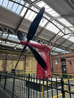 SRN4 Super 4 propeller on display within Dover Cruise Terminal - SRN4 propeller from behind